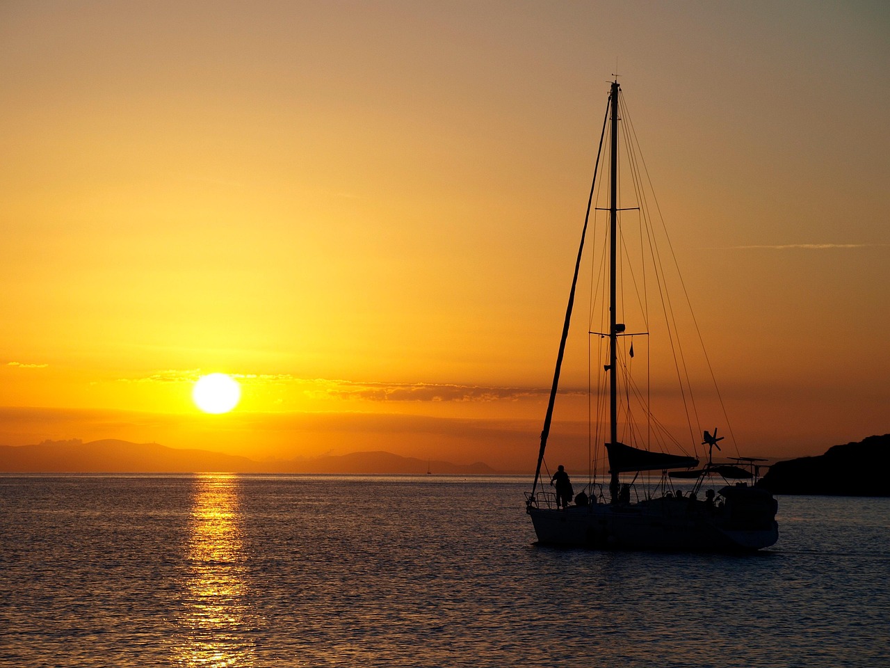 sunrise, kythnos, greece, sailboat, vacations, ship, mediterranean, sea, sail, boat, heaven, summer, silhouette, to travel, sun, background, aegean sea, kythnos, kythnos, kythnos, kythnos, kythnos