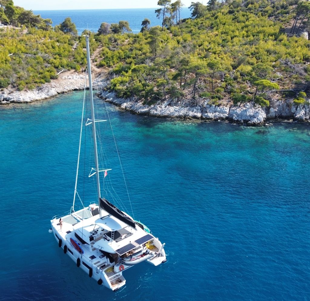 Catamaran in Greece